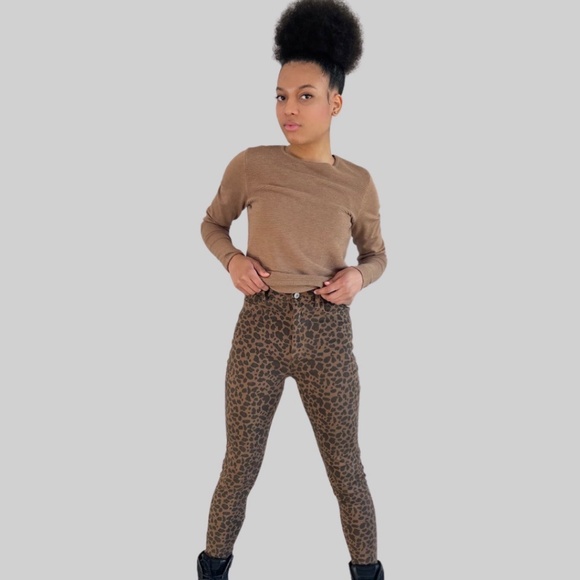 Leopard super high-rise skinny jeans - Picture 1 of 13